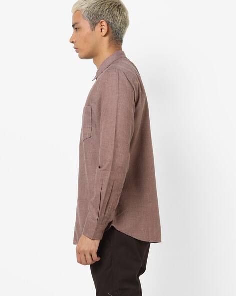 TOM TAILOR Slim Fit Shirt with Spread Collar