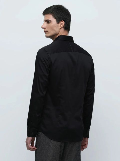Selected Home Black Slim Fit Full Sleeves Formal Shirt