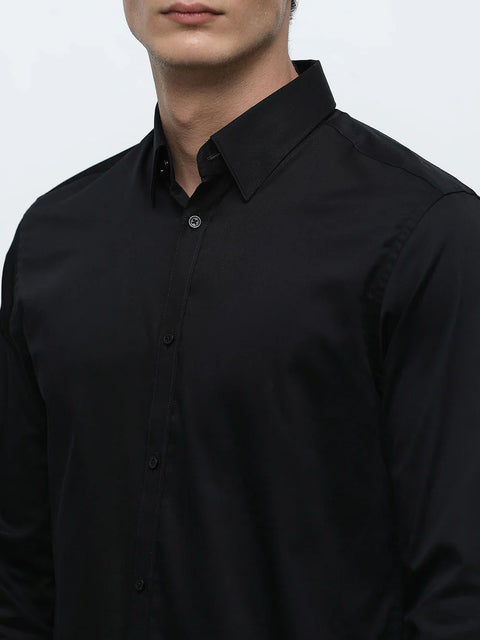 Selected Home Black Slim Fit Full Sleeves Formal Shirt