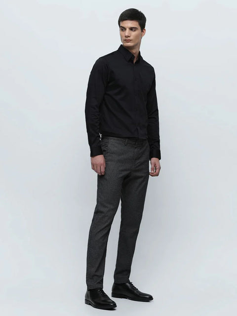 Selected Home Black Slim Fit Full Sleeves Formal Shirt