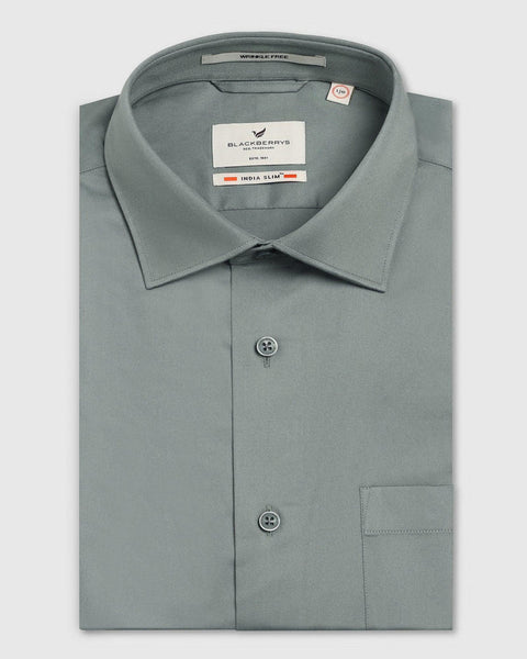 BLACKBERRYS Non Iron Formal Olive Solid Shirt