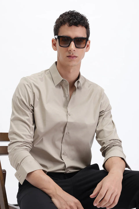 THE COLLECTION SOLID SLIM FIT COTTON SHIRT