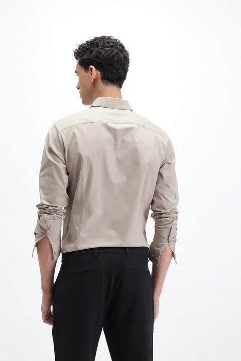 THE COLLECTION SOLID SLIM FIT COTTON SHIRT
