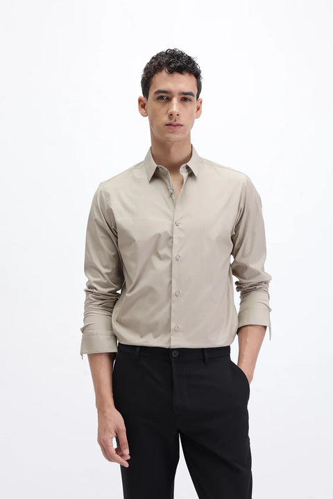 THE COLLECTION SOLID SLIM FIT COTTON SHIRT
