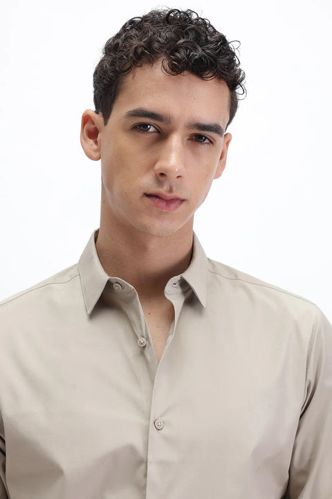 THE COLLECTION SOLID SLIM FIT COTTON SHIRT