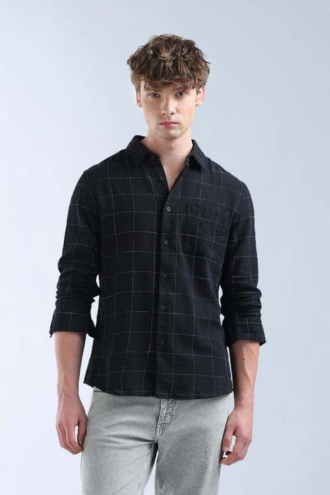 Flying Machine Checks Cotton Regular Fit Men's Casual Wear Shirt