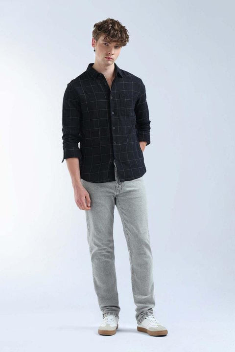 Flying Machine Checks Cotton Regular Fit Men's Casual Wear Shirt