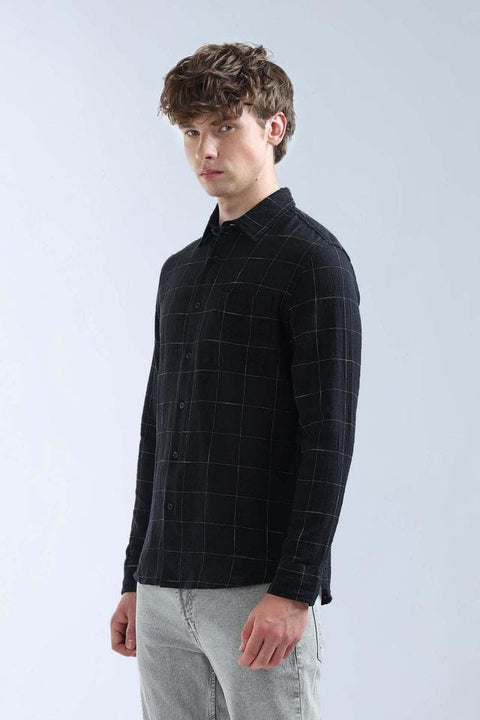 Flying Machine Checks Cotton Regular Fit Men's Casual Wear Shirt