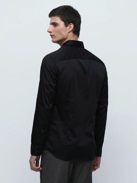 SELECTED HOMME Black Slim Fit Full Sleeves Formal Shirt