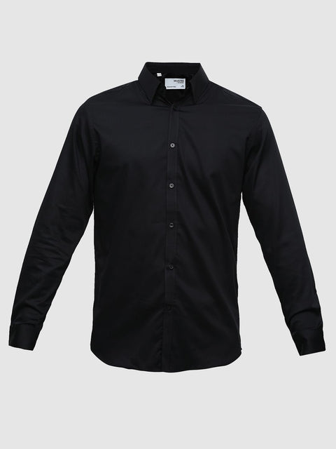 SELECTED HOMME Black Slim Fit Full Sleeves Formal Shirt