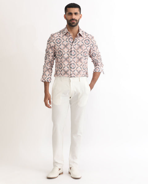 BUY RARE RABBIT REGULAR FIT GEOMETRIC PRINT SHIRT TILER - MULTI