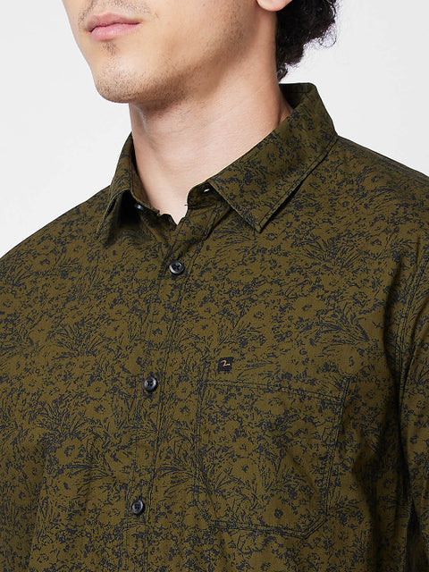 BUY SPYKAR Men Floral Printed Cotton Regular Slim Fit Casual Shirt