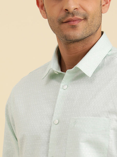 BUY INDIAN TERRAIN Men Solid Full Sleeve Cotton Shirt