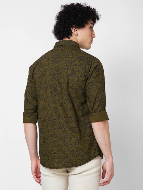 BUY SPYKAR Men Floral Printed Cotton Regular Slim Fit Casual Shirt