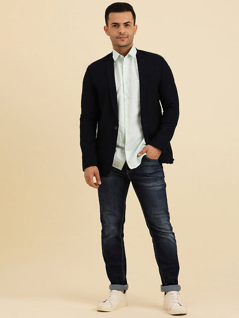 BUY INDIAN TERRAIN Men Solid Full Sleeve Cotton Shirt