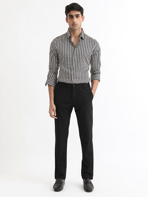 BUY RARE RABBIT MEN ALLIN SLIM FIT GEOMETRIC PRINTED COTTON SHIRT