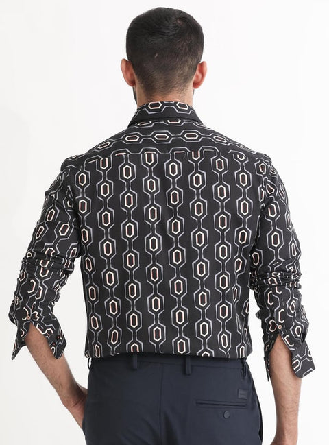 RARE RABBIT Men Printed Regular Fit Casual Shirt