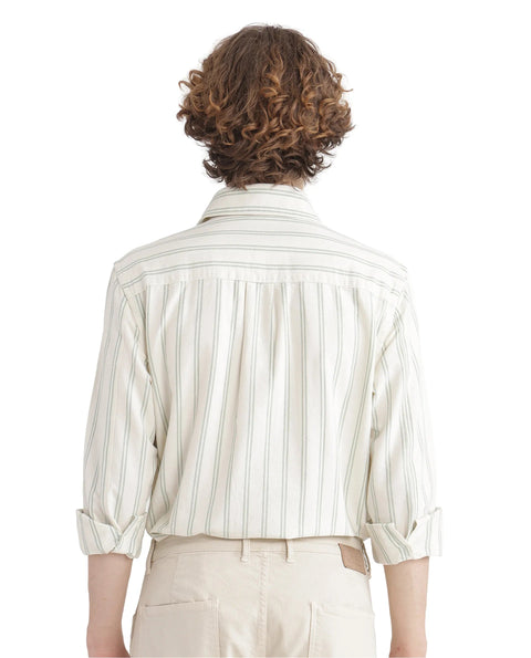 RARE RABBIT REGULAR FIT STRIPED PRINT SHIRT LORW - PASTEL GREEN