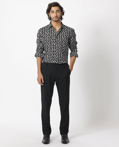 BUY RARE RABBIT REGULAR FIT GEOMETRIC PRINT SHIRT