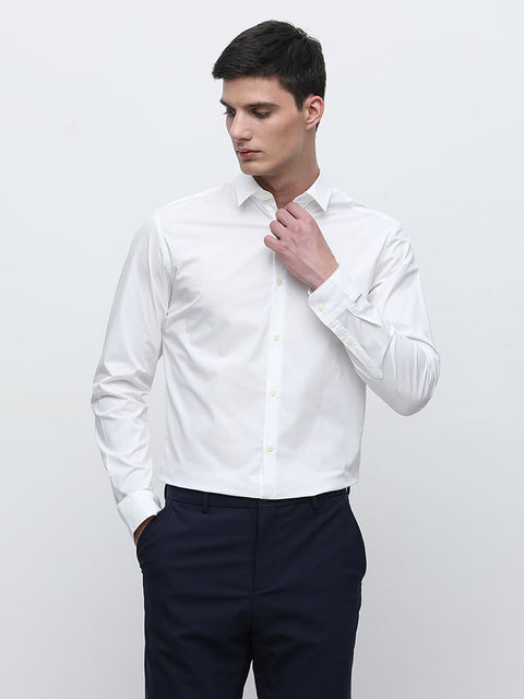 SELECTED HOMME White Formal Full Sleeves Shirt