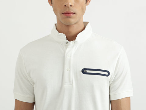 Benetton  Men Solid Polo Neck Polo T-Shirt