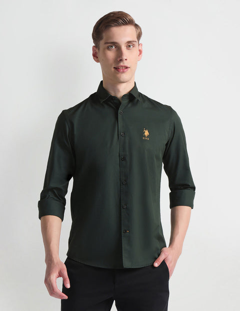 U.S. Polo Assn. Denim Co. French Placket Solid Shirt
