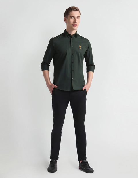 U.S. Polo Assn. Denim Co. French Placket Solid Shirt